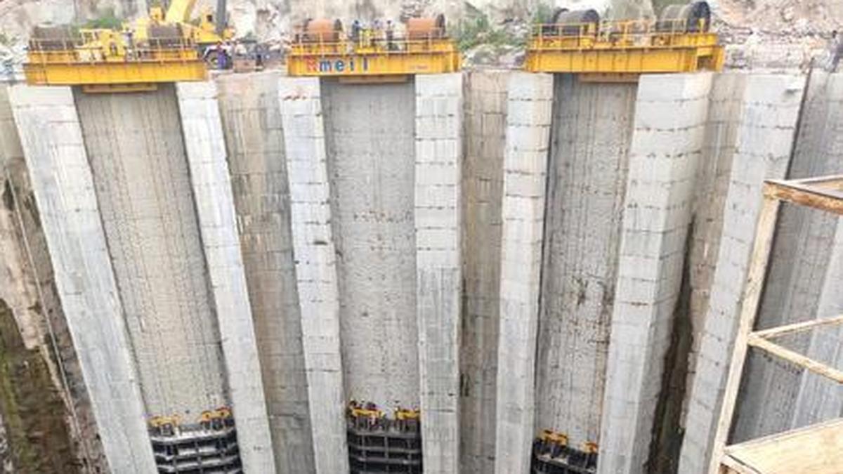 Giant surge pool ready for lifting Kaleshwaram waters The Hindu