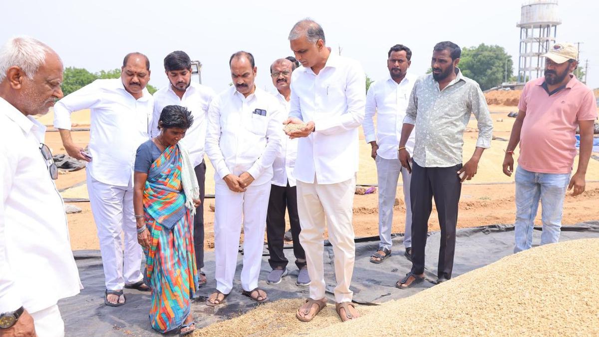 Don’t go for distress sale of paddy, Harish Rao tells farmers