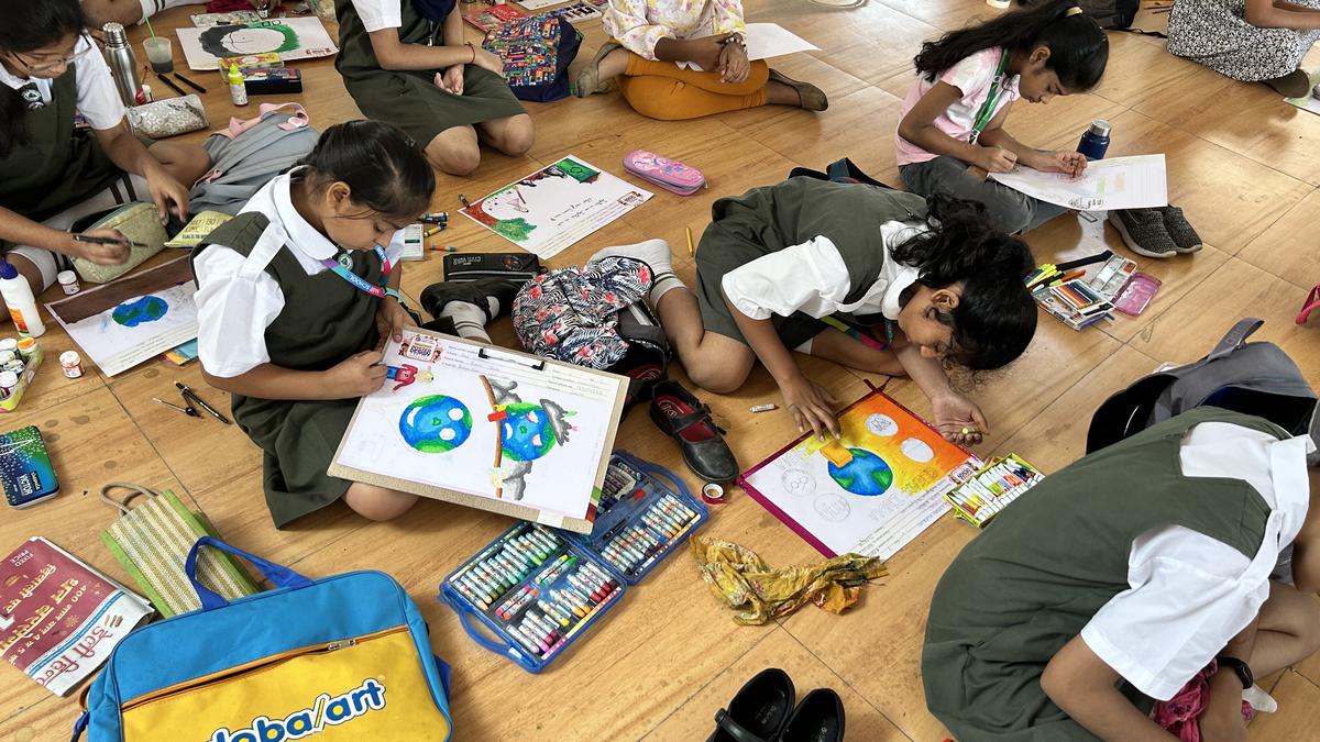 541 students from 72 schools participate in poster-design contest by The Hindu, NMDC Limited in Hyderabad