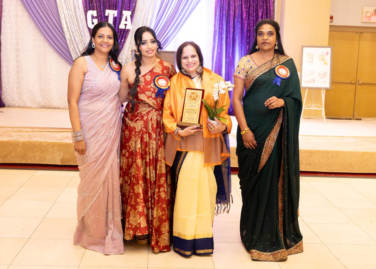 US District Judge, Shalina D Kumar and women members of the Global Telangana Association at Detroit, USA 
