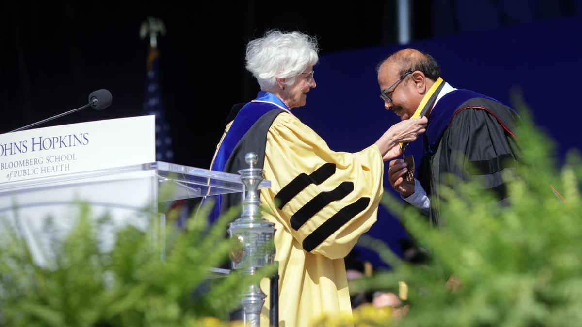 Krishna Ella awarded Dean’s medal by Johns Hopkins Bloomberg School of Public Health