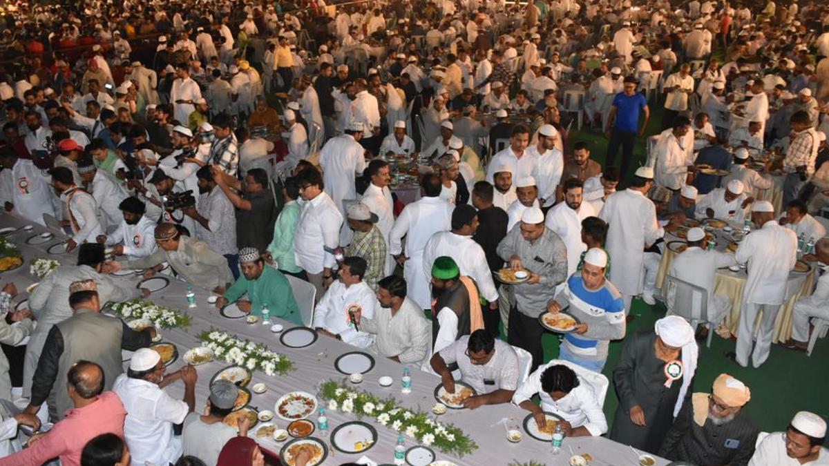 Congress hosts Iftar ; Revanth says lakhs of Muslim youngsters benefited from 4% reservation given by Congress