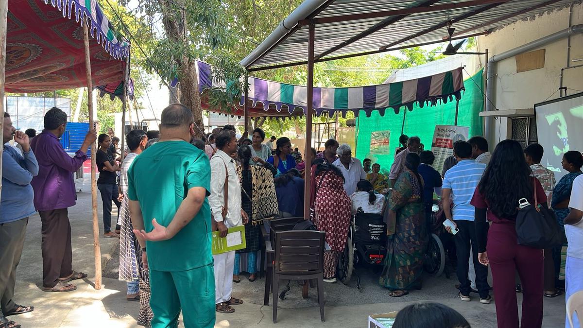 A health camp organised by Unicorpus Health Foundation for the needy patients.