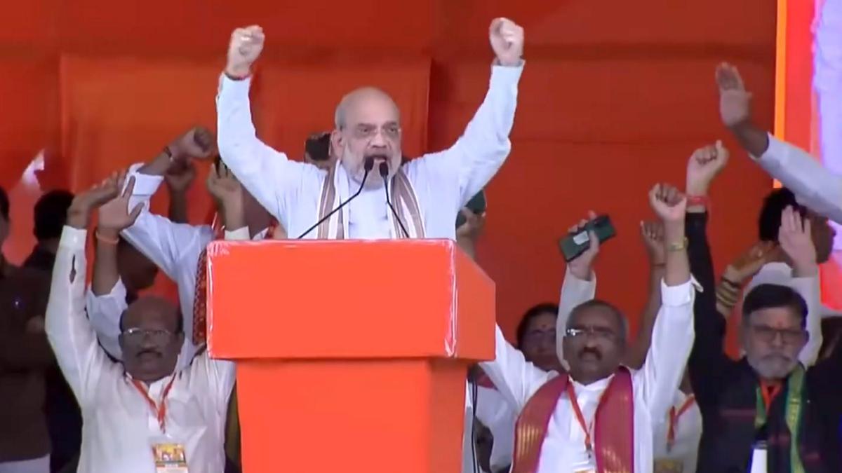 Amit Shah dubs BRS, Congress, MIM as family-led parties, vows to oust BRS in the forthcoming Assembly polls in Telangana