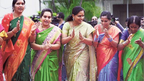 Thanks to KCR, Centre organised Bathukamma in Delhi: Kavitha