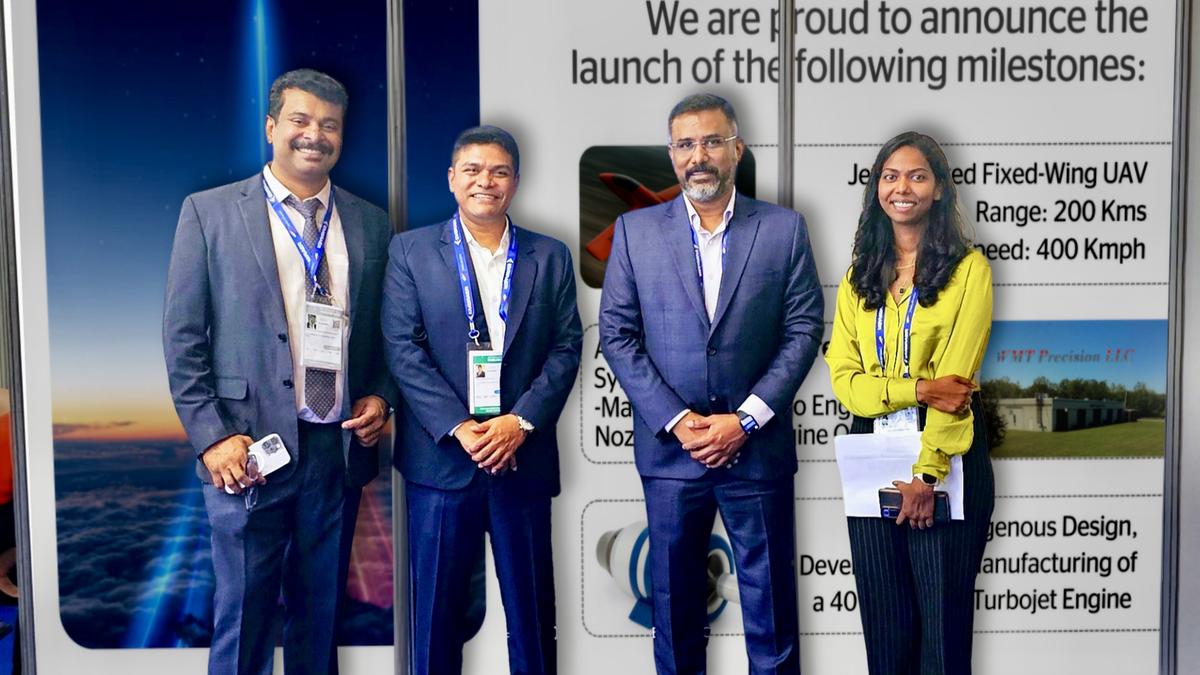 Hyderabad-based Raghu Vamsi showcases 40 KGF micro turbojet engine, kamikaze drones at Paris Air Show