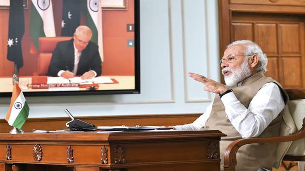 PM Modi discusses initiatives for equitable access to vaccines, medicines with Scott Morrison