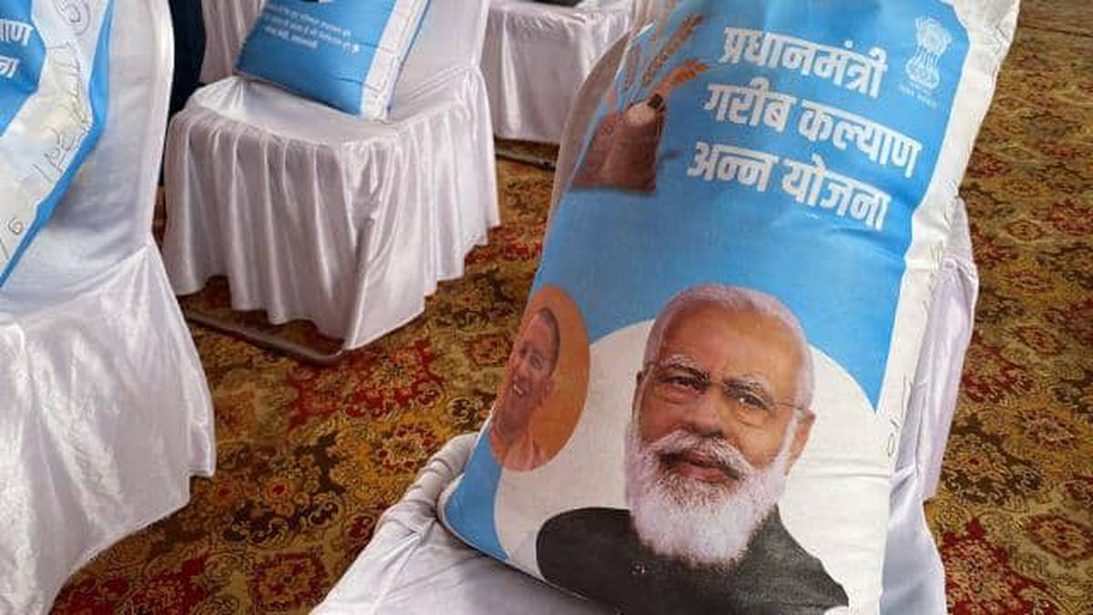 The Central government has ensured that the brand of Prime Minister Narendra Modi is displayed conspicuously on foodgrain bags to be distributed under the Pradhan Mantri Garib Kalyan Anna Yojana.Â 