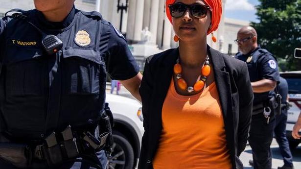 Police arrest 17 U.S. lawmakers at abortion rights protest outside Supreme Court