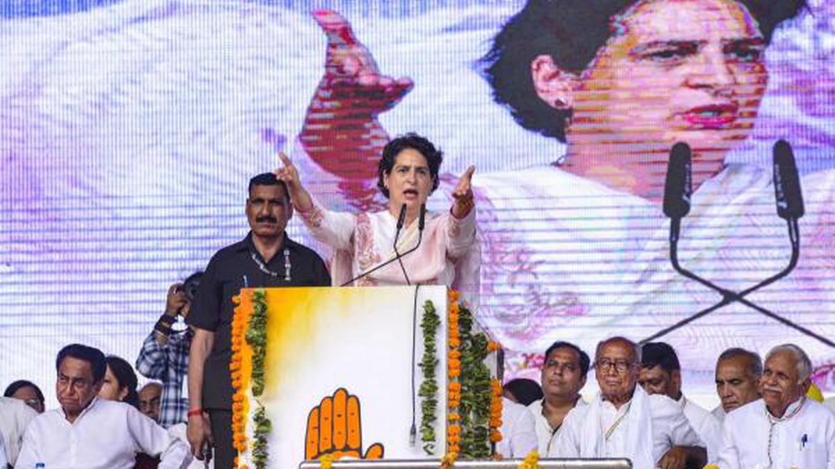 Priyanka Gandhi attacks M.P.'s BJP govt with '21 jobs, 225 scams' jibe