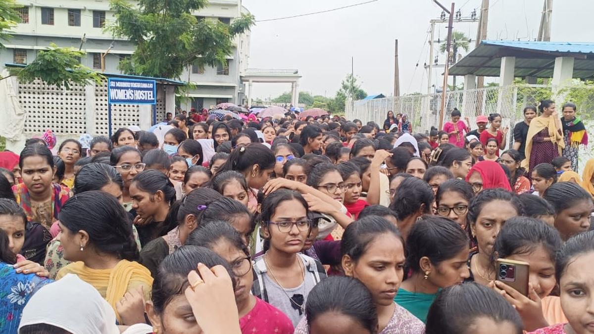 Hidden cameras spotted in women’s toilets at Andhra’s Gudlavalleru College hostel, sparks protests