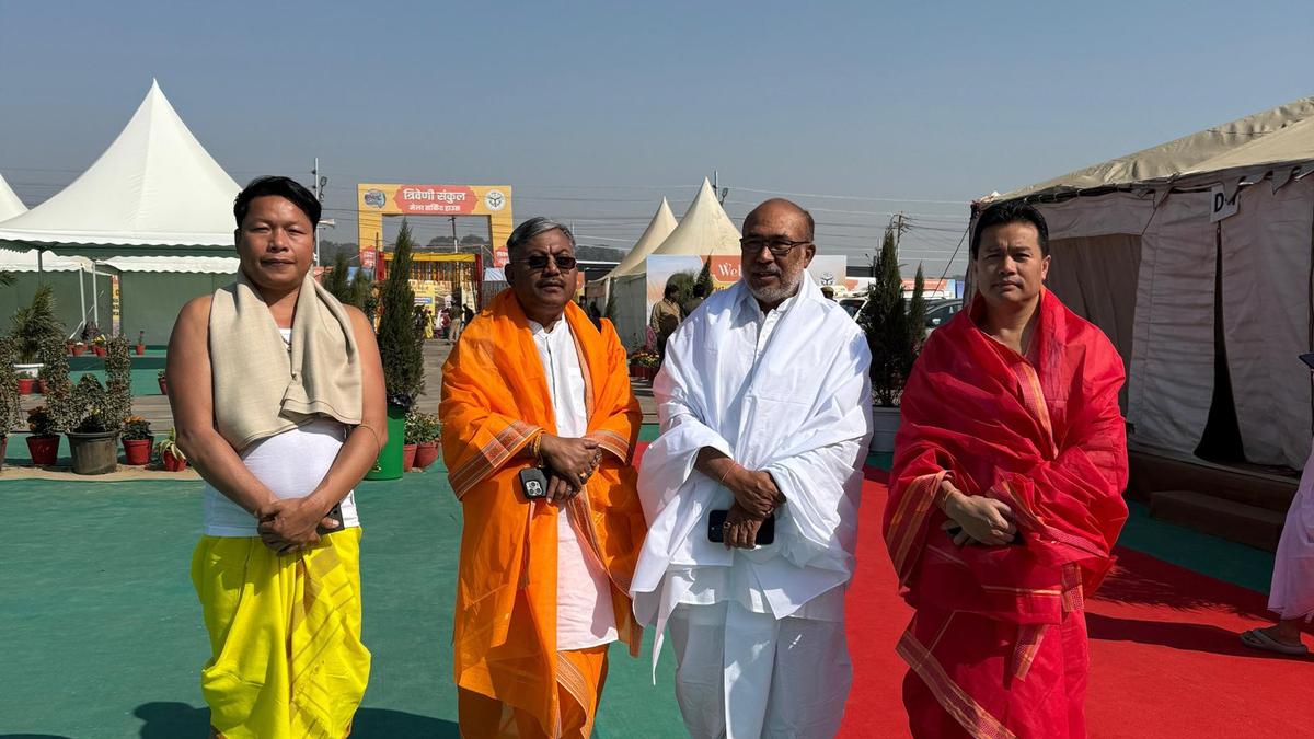 Manipur CM prays for peace at Maha Kumbh.