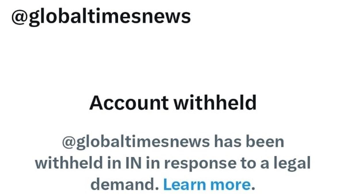 X accounts of China’s Global Times, Xinhua blocked in India