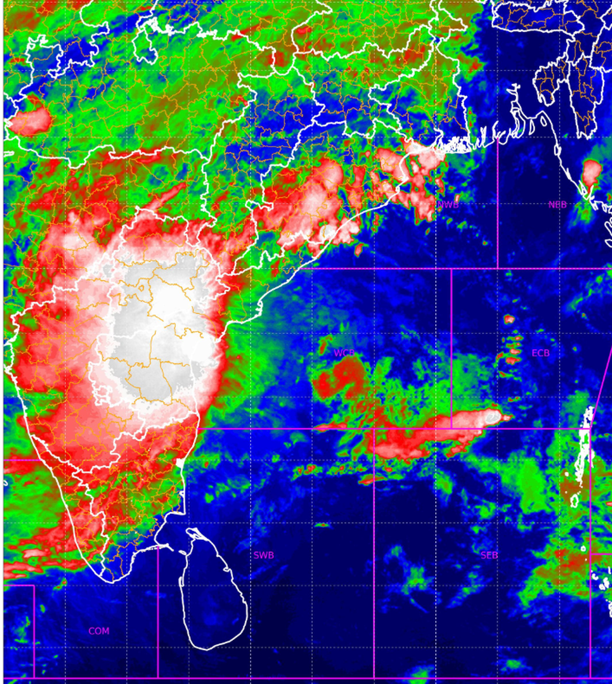 A weather map showing cyclone Montha crossing into the Andhra Pradesh coast on the night of October 28, 2025 A weather map showing cyclone Montha crossing into the Andhra Pradesh coast on the night of October 28, 2025