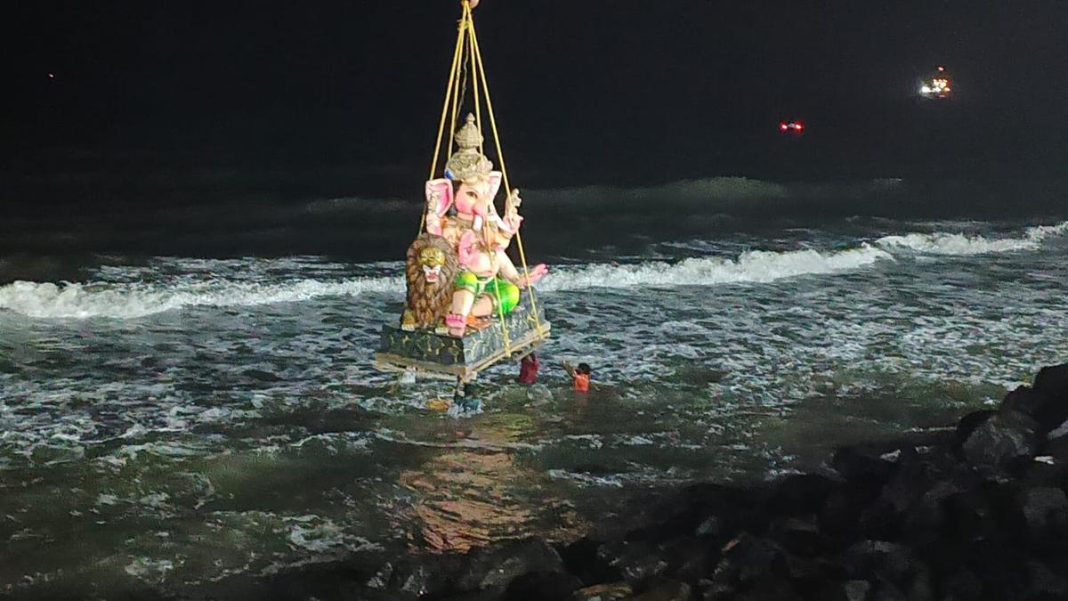 Vinayaka idol immersion conducted peacefully 