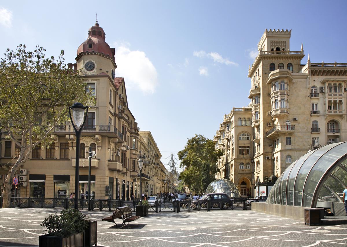 The Nizami Street in Baku. The Nizami Street in Baku.