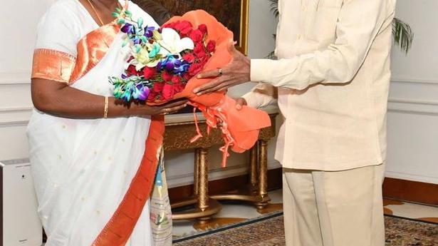 Chandrababu Naidu meets President Droupadi Murmu