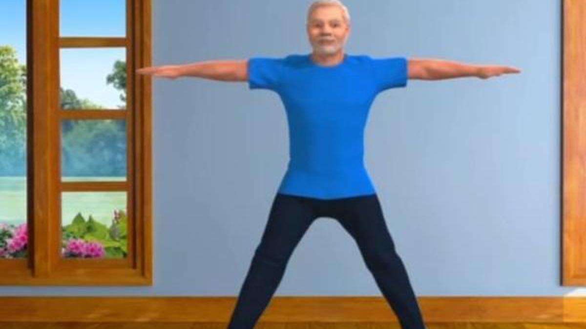 PM Modi shares 3D animated videos of him practising yoga - The Hindu