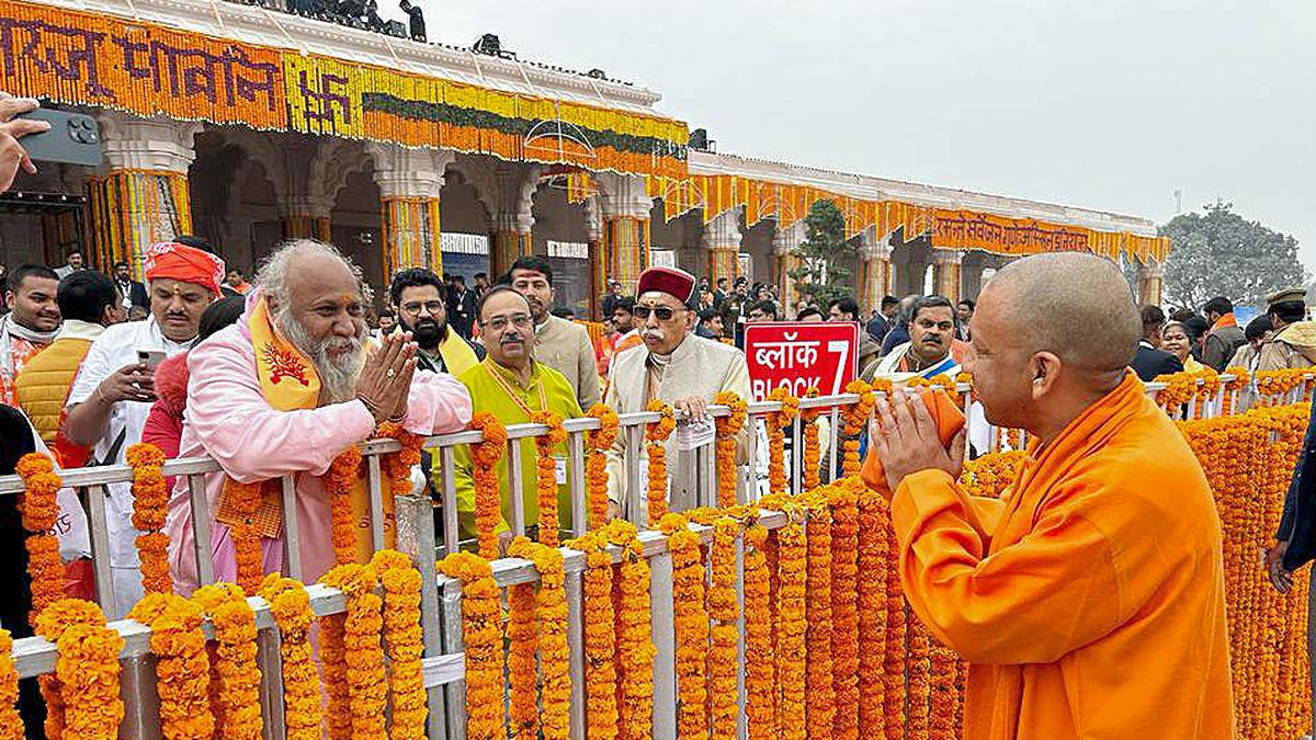 Yogi Adityanath welcomes religious leaders to consecration ceremony in Ayodhya