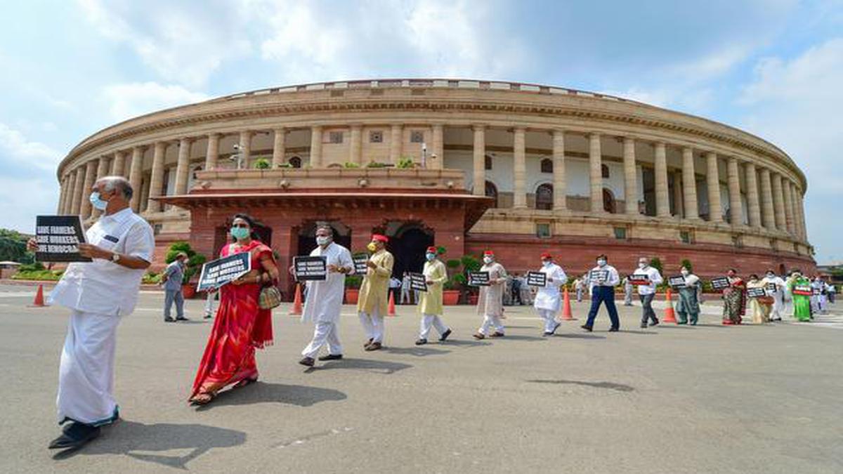 Top news of the day: Opposition’s silent march in Parliament against farm Bills; show-cause notice to Sudarshan TV, and more