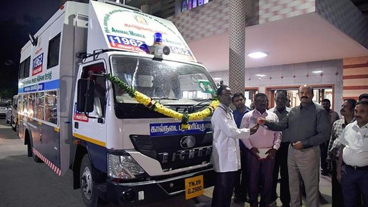 Vellore gets mobile medical ambulance for animals The Hindu