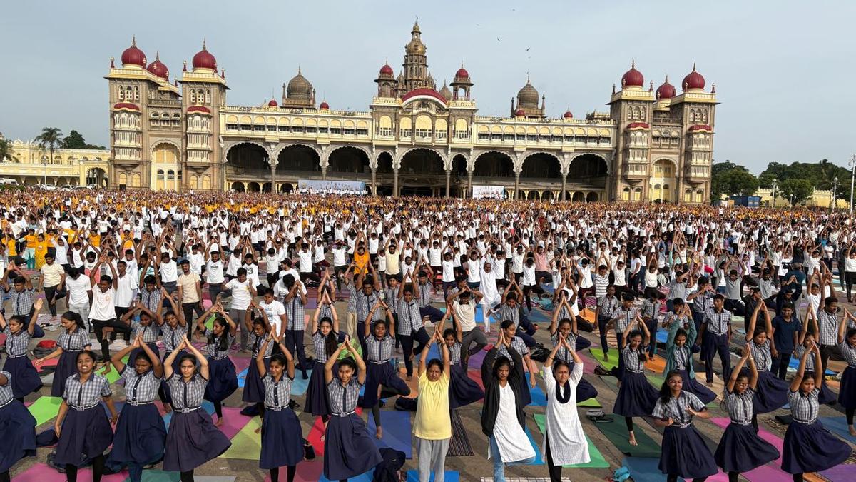 Yoga Day celebrated in Mysuru