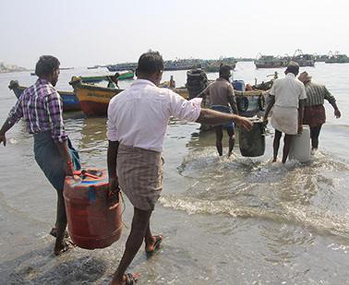 Fishermen of Rameshwaram editorial photography. Image of catch