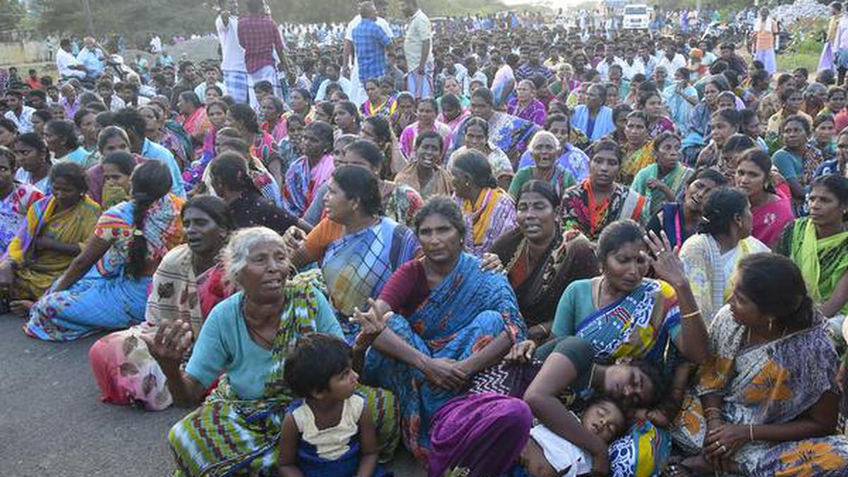 Fishing industry in area hit by Boxing Day 2004 Tsunami Village of  Sonakuppam in Tamil Nadu India There has been boats and nets distribution  plus the construction of temporary shelters The lucrative