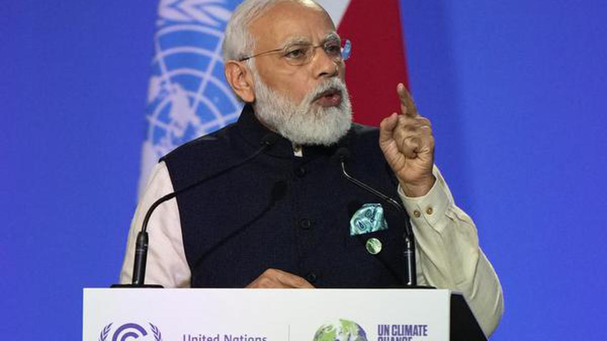 CoP26 summit | India will achieve net zero emissions by 2070, says PM Modi