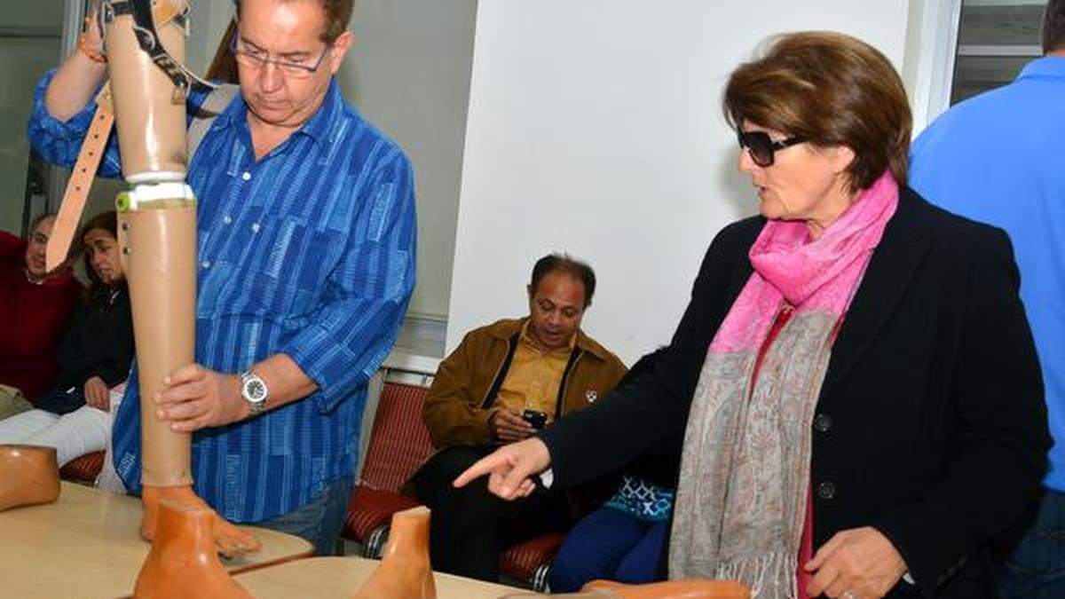 Jaipur foot being displayed in Atlanta The Hindu