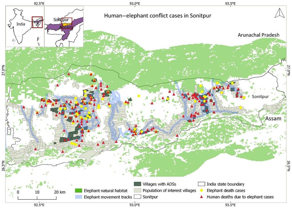 Villages in Sonitpur district selected as the study’s population of interest.