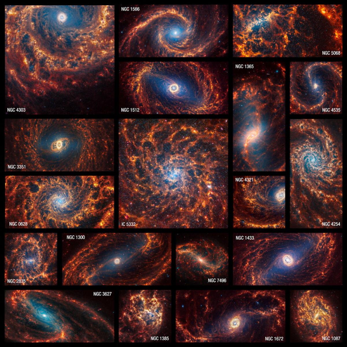 Webb telescope captures ‘stunning’ images of 19 spiral galaxies - The Hindu