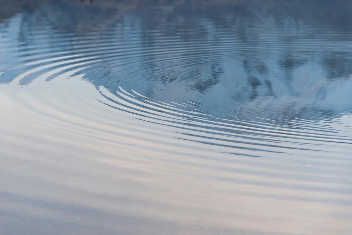 Ripples on water.