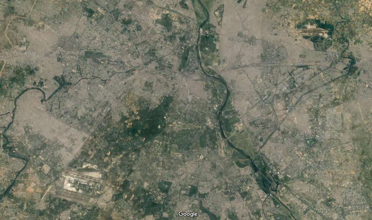 A bird’s eye view of New Delhi in 2023. 