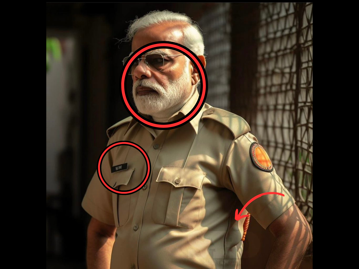 Prime Minister Narendra Modi as a police officer