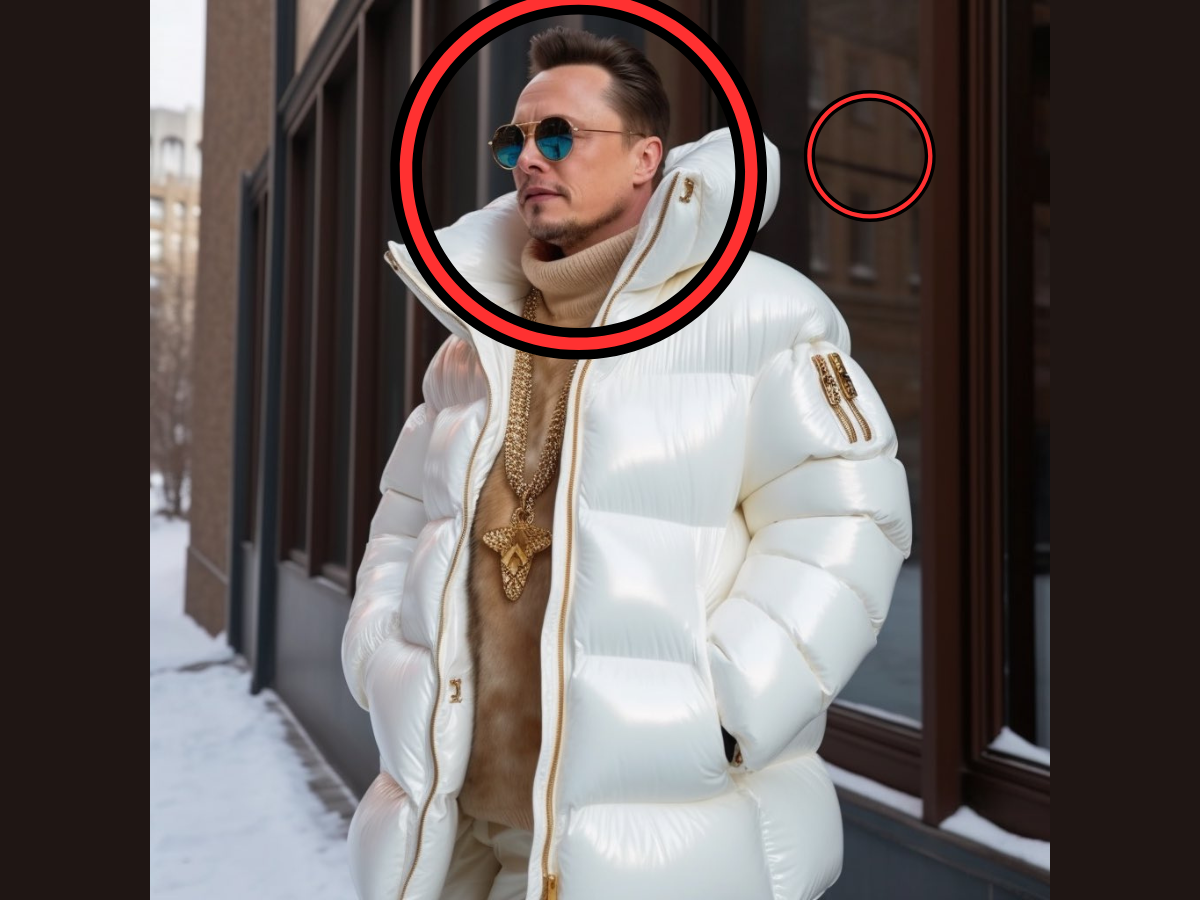 Elon Musk in a puffy coat