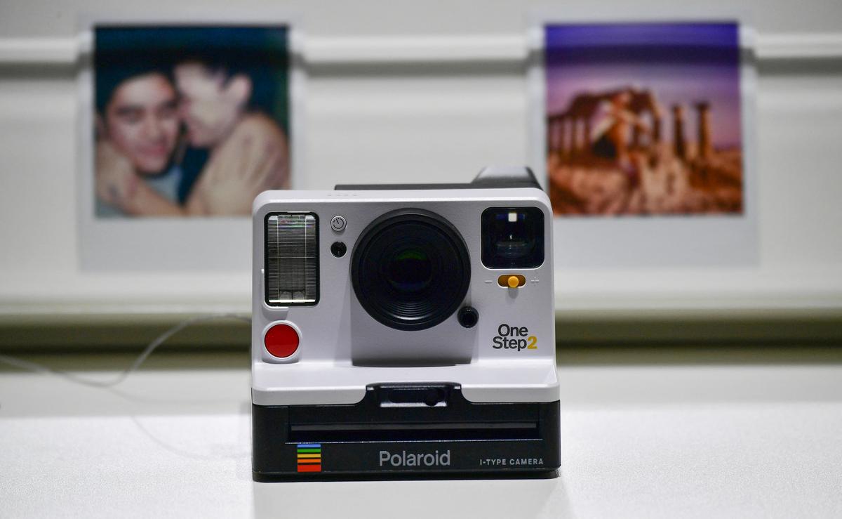 A Polaroid instant film camera on display [File]