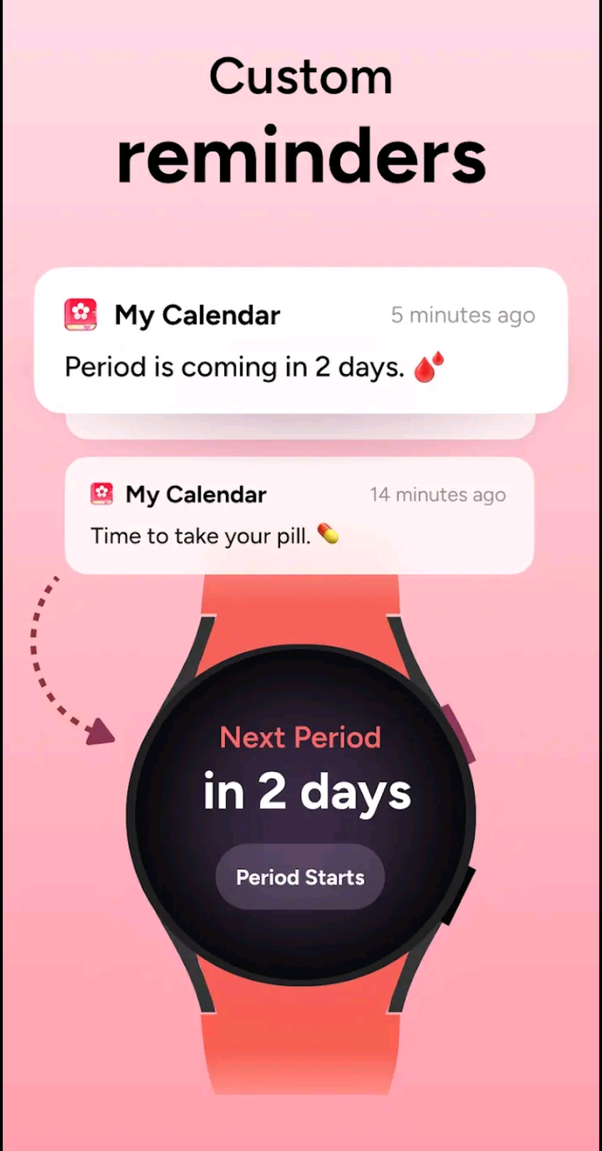 Period apps can now send reminders and health alerts from a variety of devices