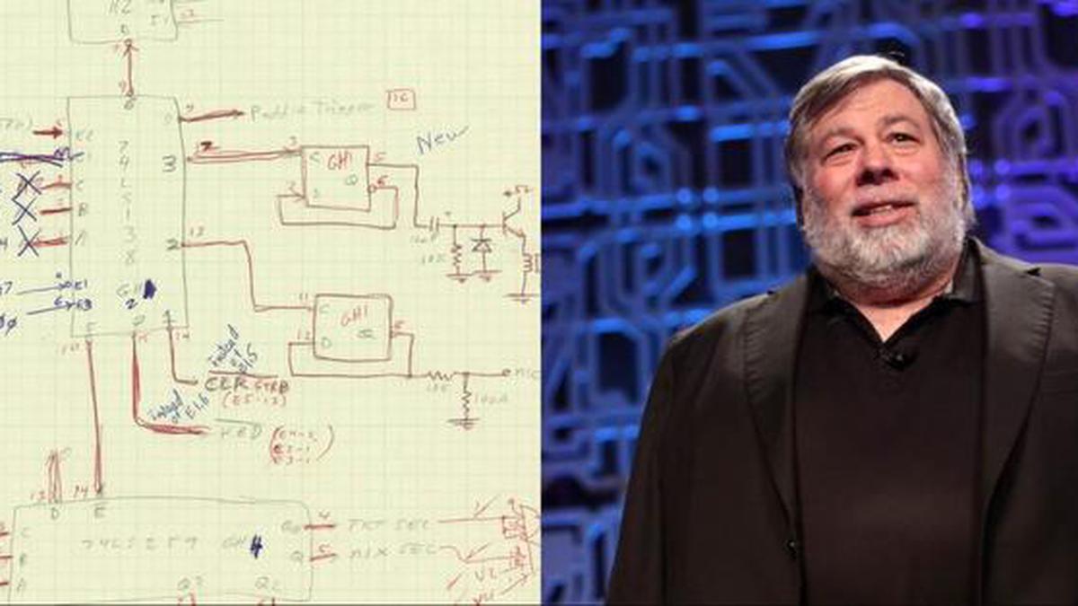 These handwritten schematics of an Apple artefact sold for over half a million dollars at an auction