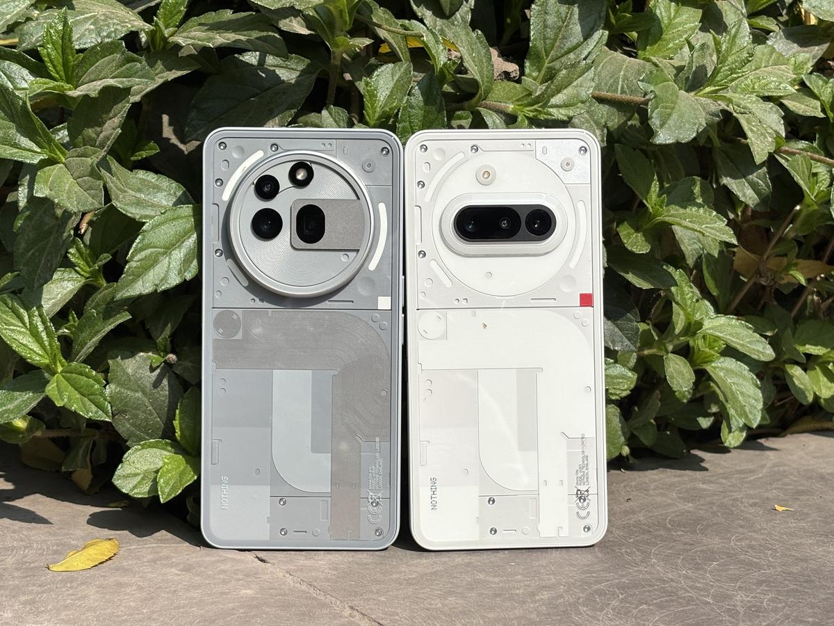 Nothing Phone 3a Pro (left) and Phone 3a (right)