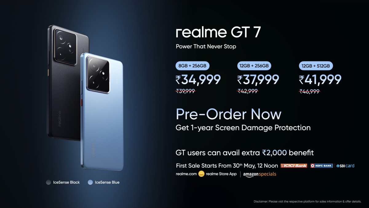 Realme GT 7, GT 7T, Dream Edition and Buds Air 7 Pro가 출시되었습니다 : 기능, 가격, 판매