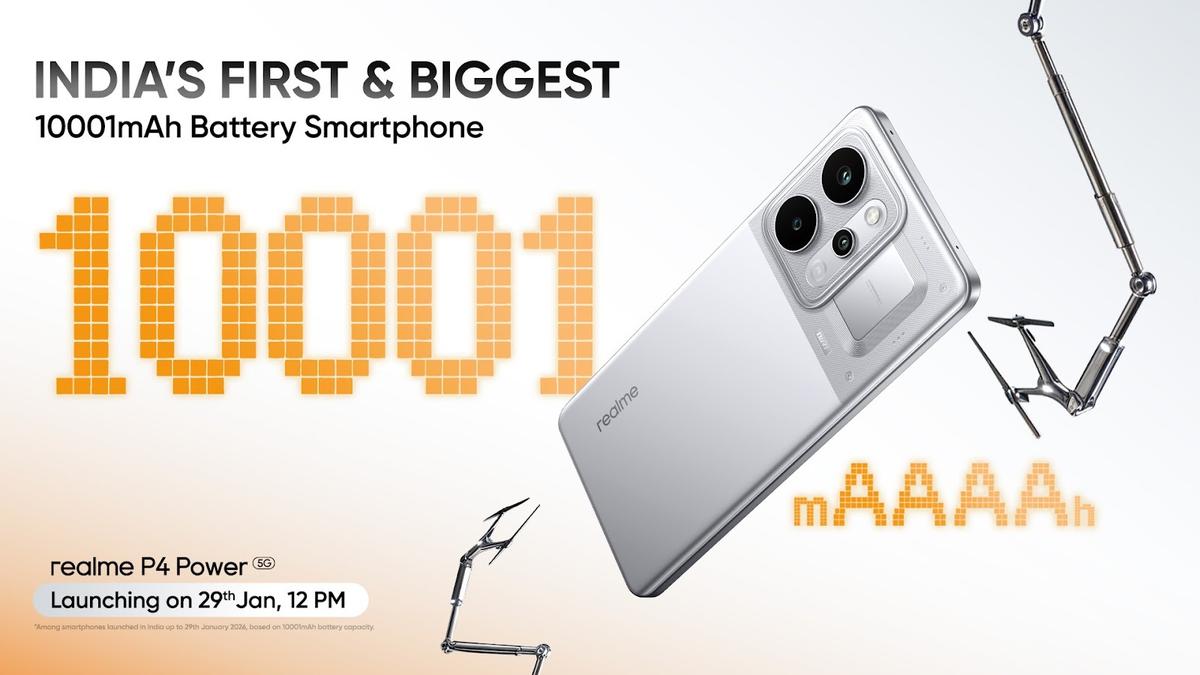 Realme to use a 10,001 mAh battery in P4 Power