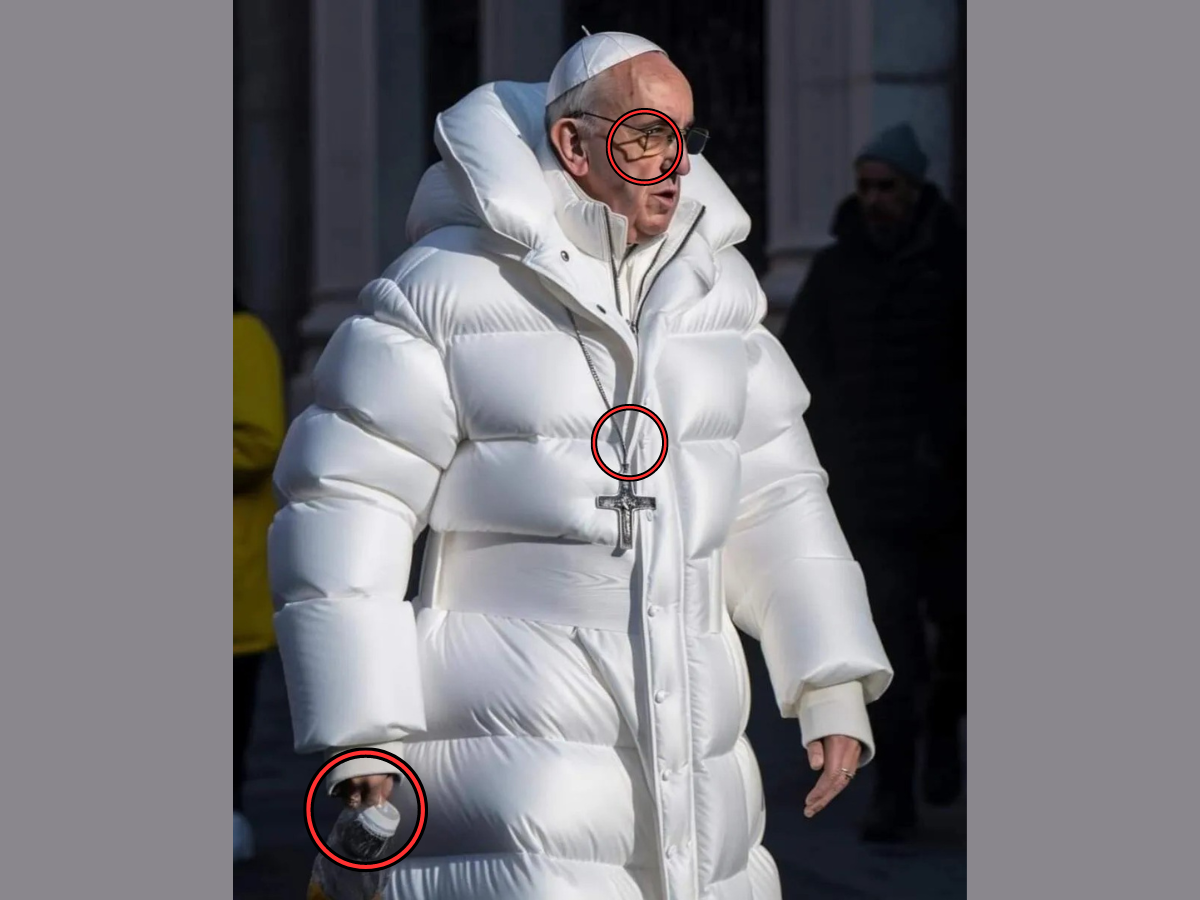 The Pope in a puffy coat