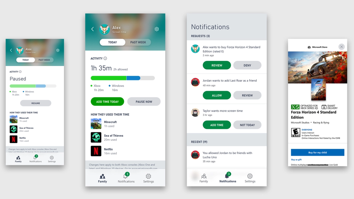 Xbox family settings