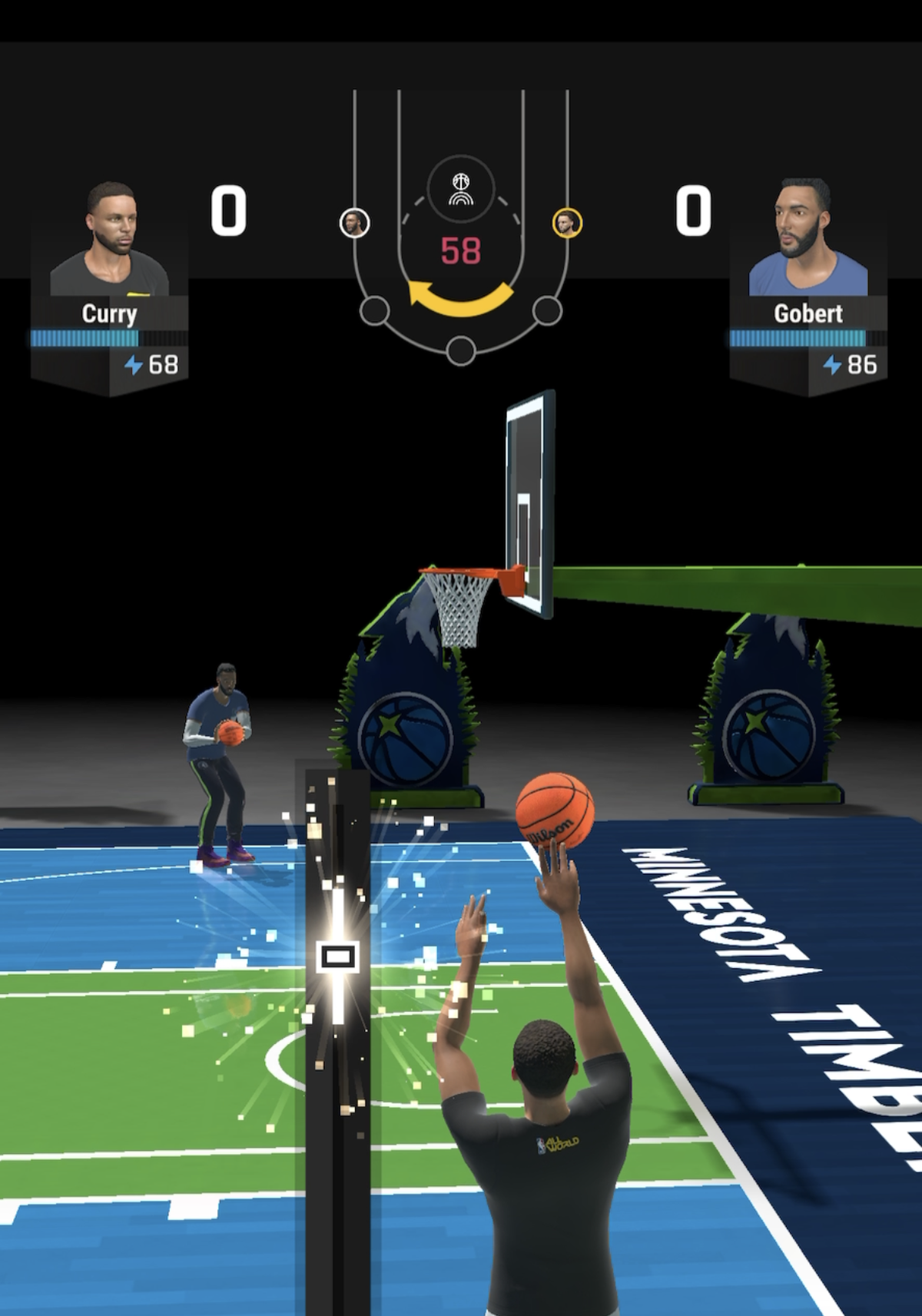 A screenshot of the NBA All-world game, which is available as free to play globally.