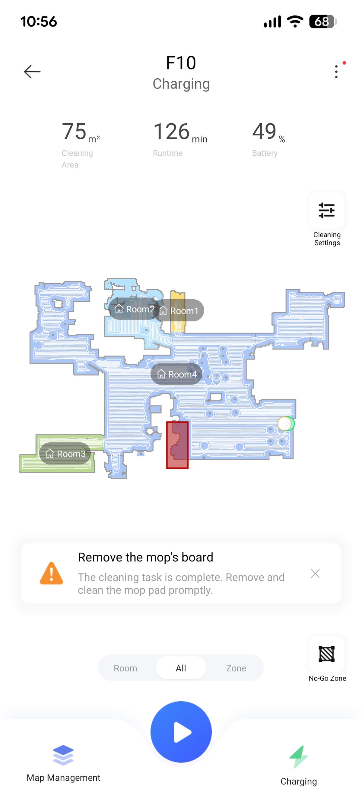 A screenshot of the app’s map controls A screenshot of the app’s map controls