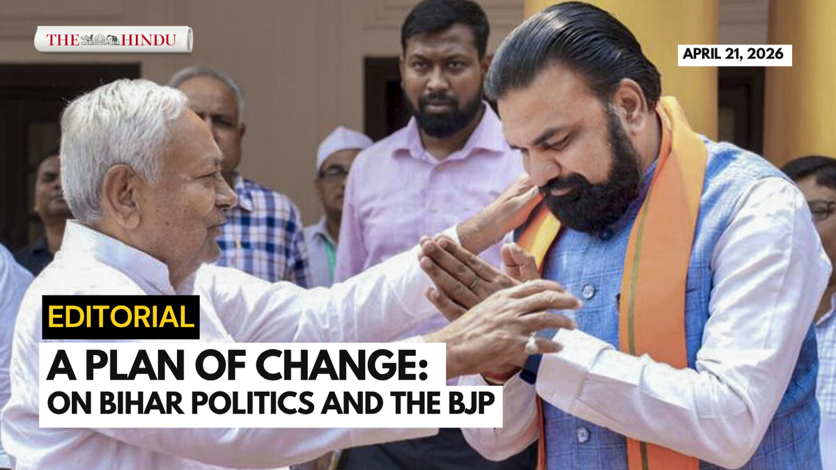 ​A plan of change: On Bihar politics and the BJP | The Hindu Editorial