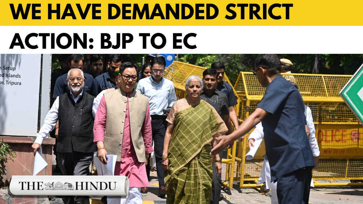 BJP delegation meets EC, seeks stringent action against Kharge for ‘terrorist’ remark targeting PM