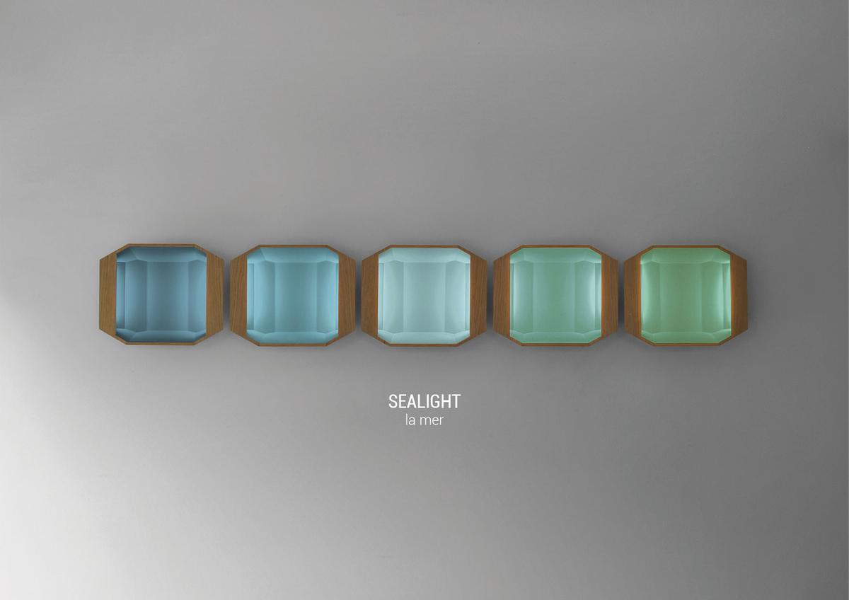 Skylight-Aspherical Twilight in an aspherical sealight in oak and LED.