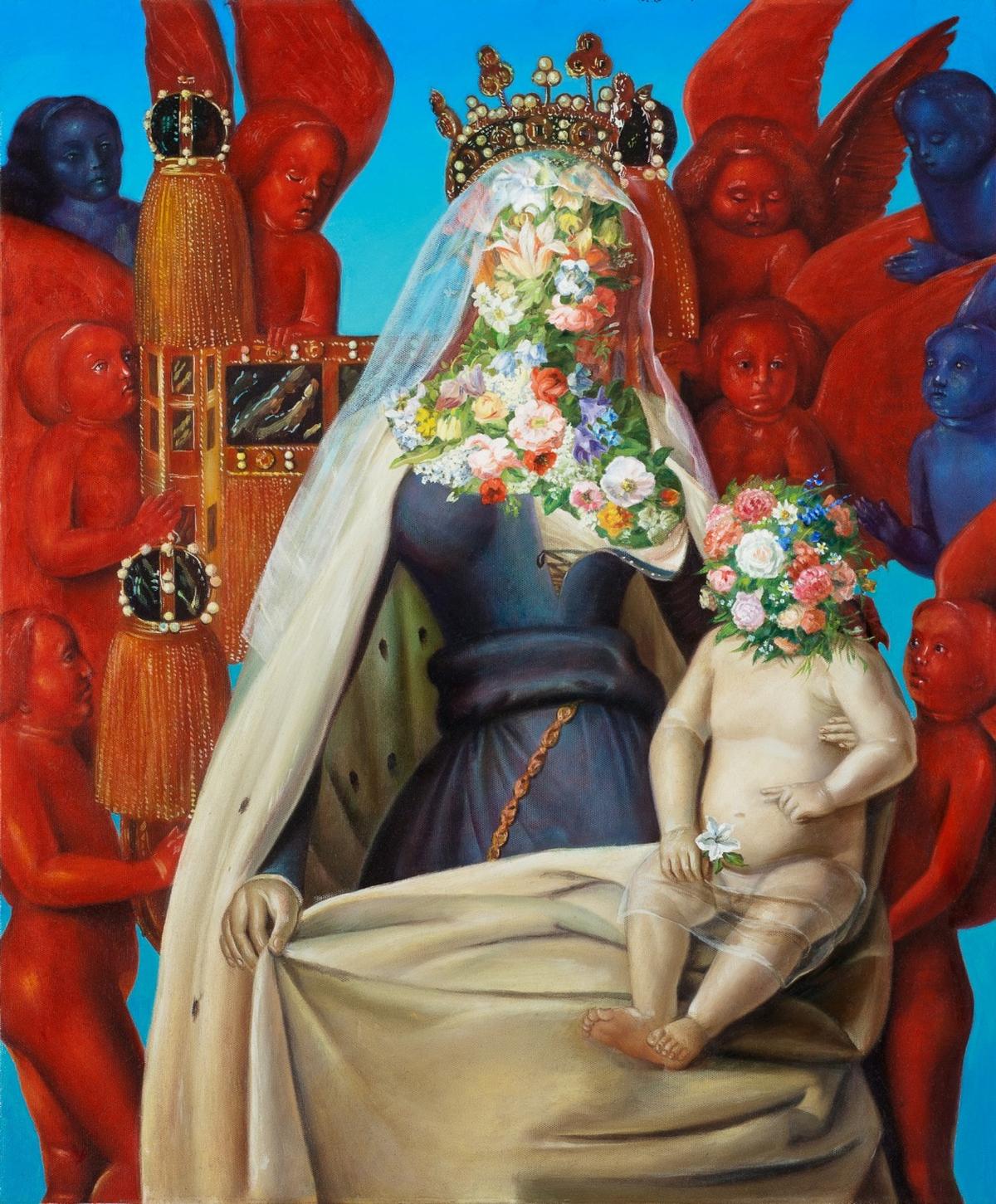 An artwork based on surrealism and symbolism by Nikas Safronov.